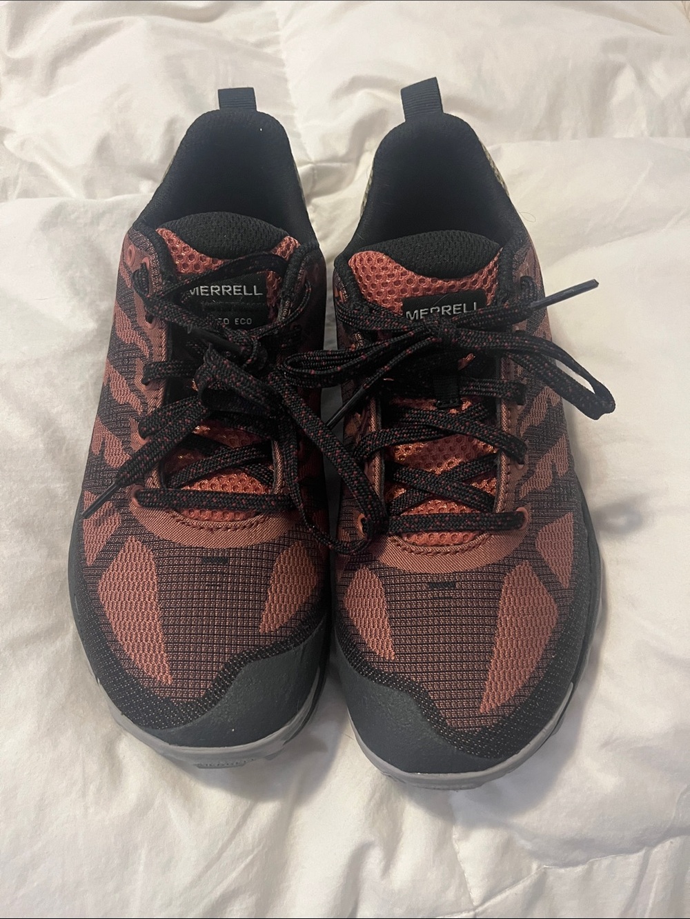 Merrell Women’s Rust and Black Trail Sneakers - Size 7